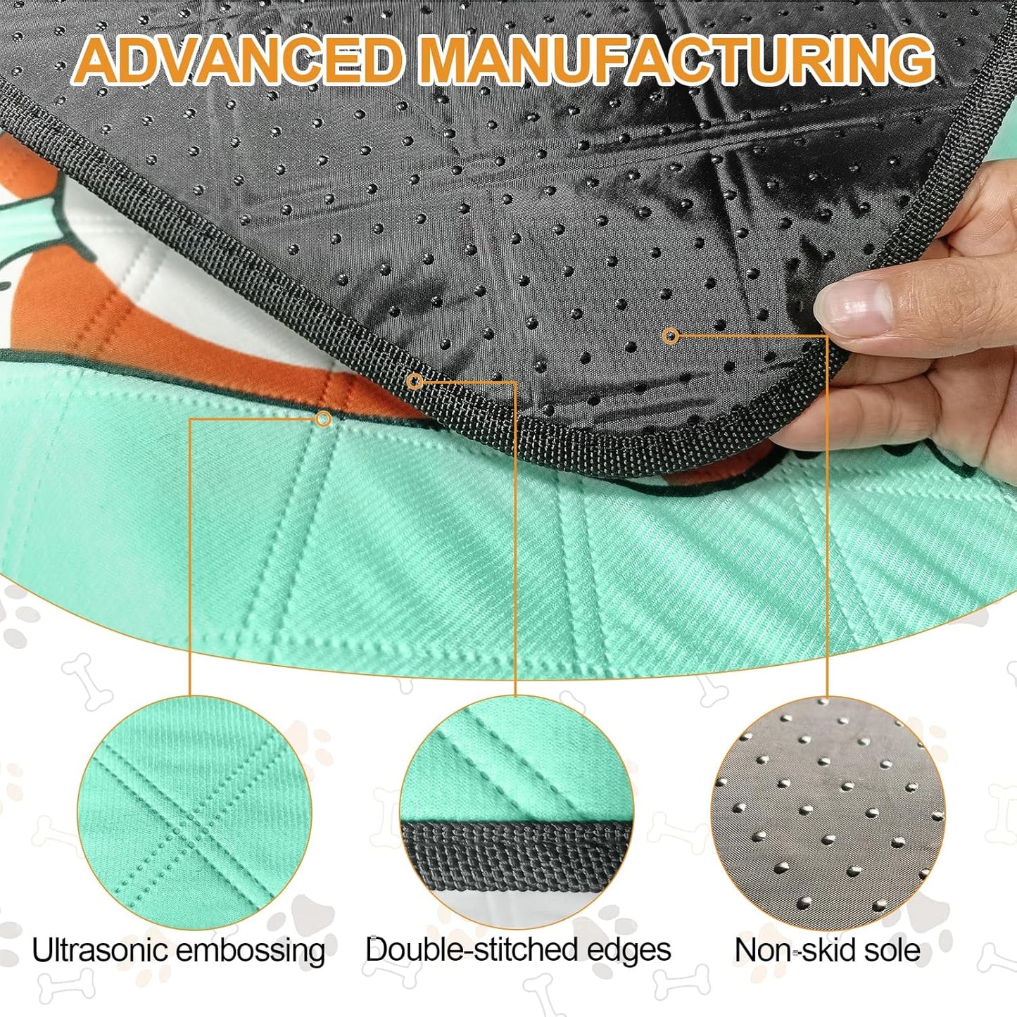 4-Pack Eco-Friendly Dog Pee Pads – Washable, Reusable & Durable Pet Training Mats with Non-Slip Base (Blue)